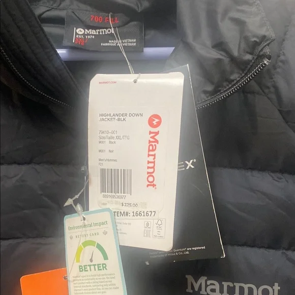 Marmot Highlander Black Puffer Jacket - Picture 2 of 5
